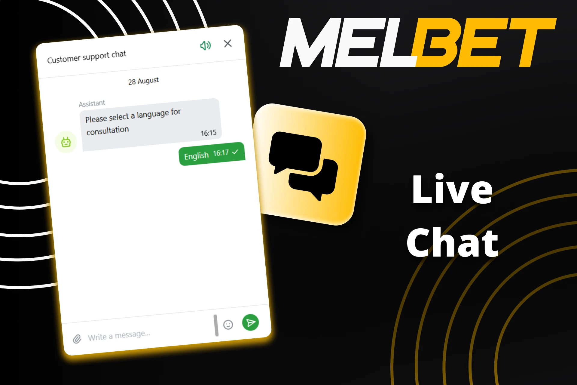 Ask your question in the Melbet live chat.