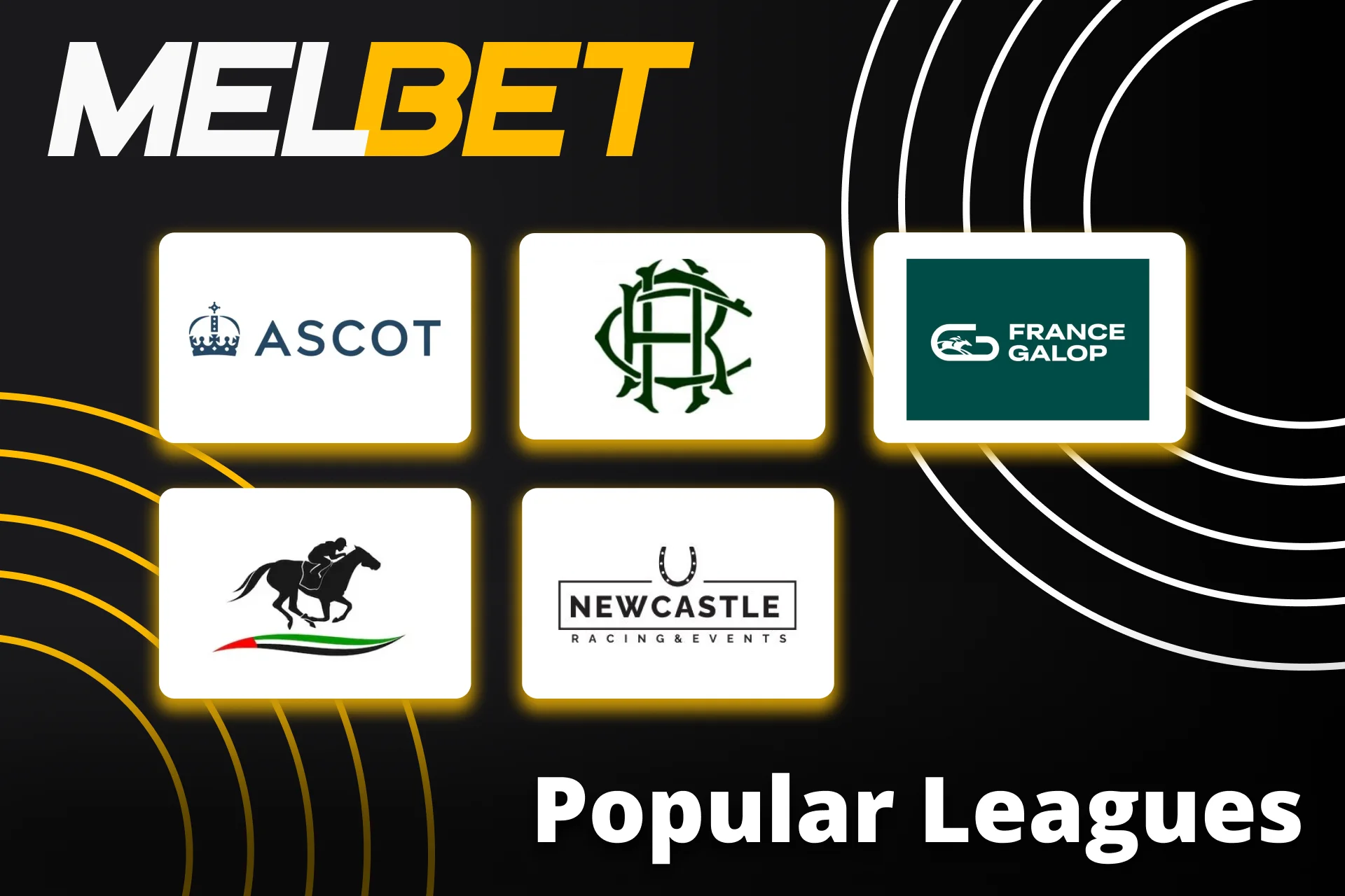 Choose global horse racing leagues and win at Melbet.