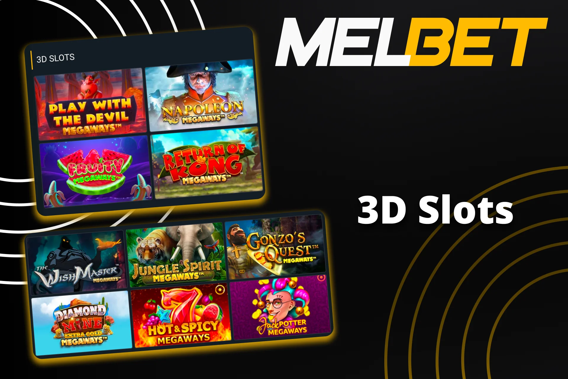 Play detailed 3D slots and win at Melbet.