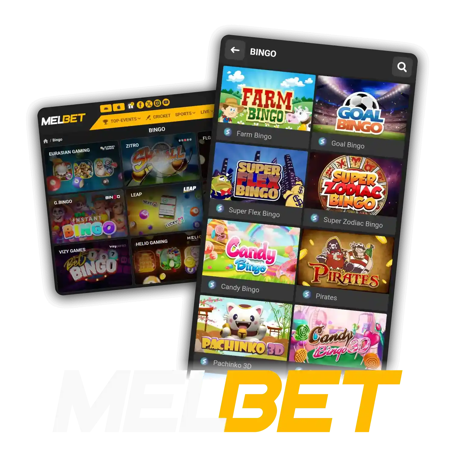 Melbet-এ খেলতে Bingo নির্বাচন করুন।
